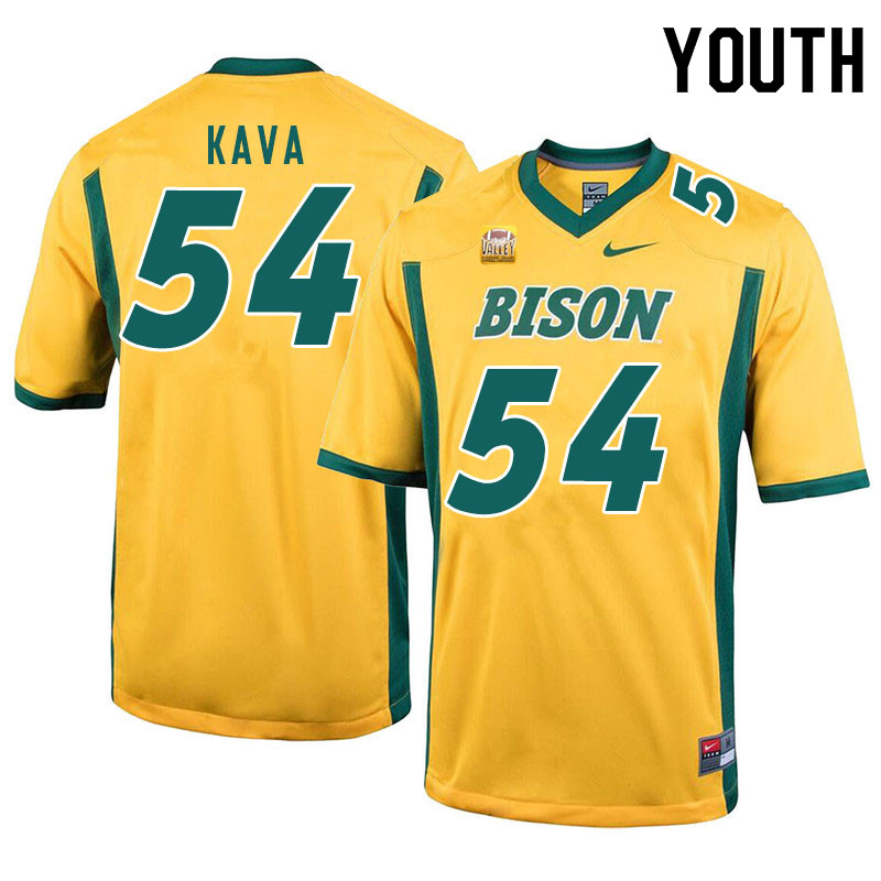 Youth #54 Jake Kava North Dakota State Bison College Football Jerseys Sale-Yellow